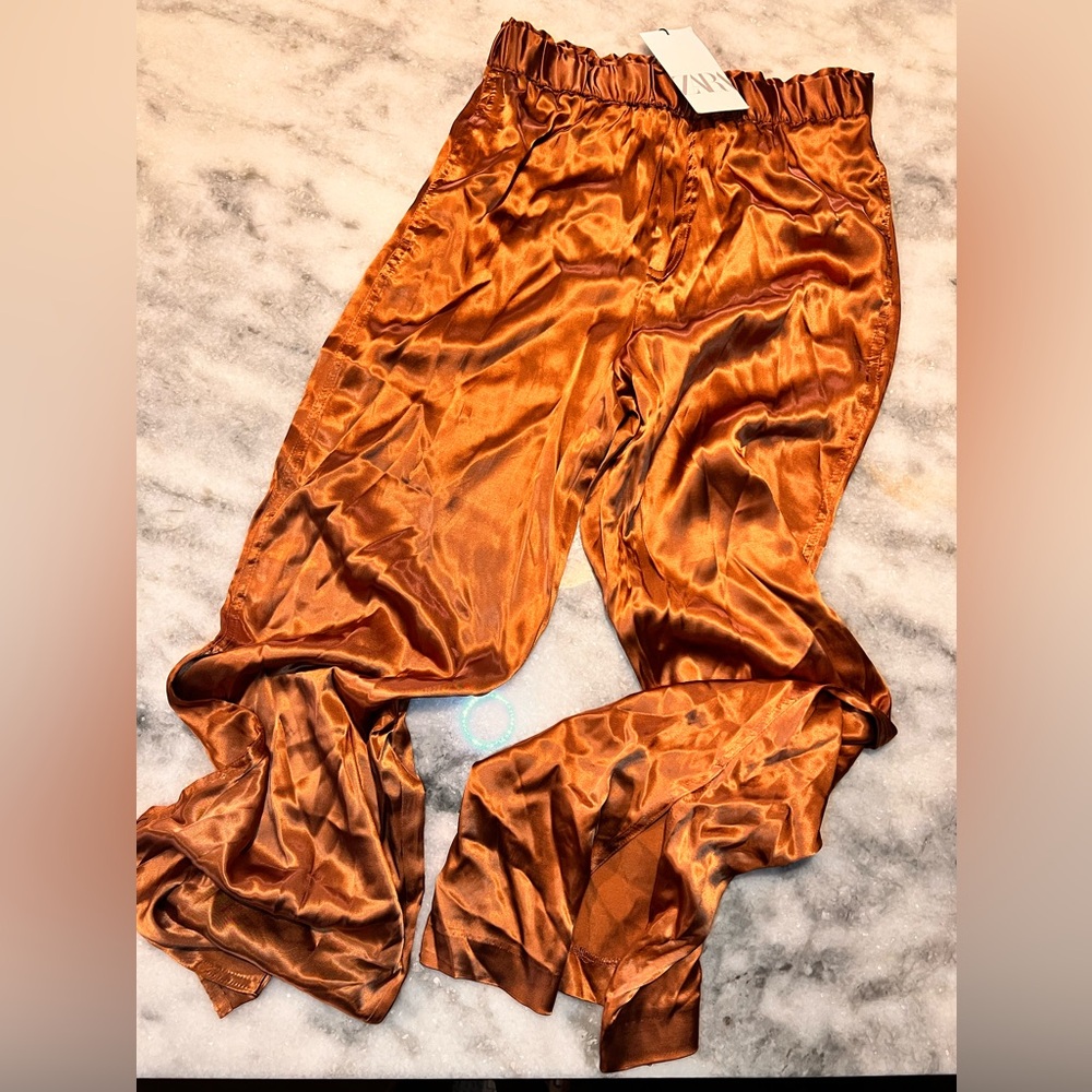 Zara Two Piece Rust Pants Set - Picture 8 of 8